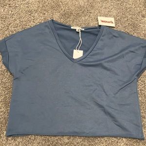 Cropped Blue T shirt